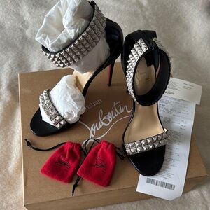 Christian Louboutin Black Studded Women's Heels